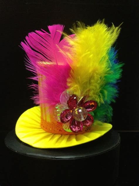 Crazy Rainbow Mini Top Hat For Dress Up Birthday Tea Party Etsy