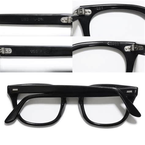 vintage 1970 s uss military official g i glasses black 48 22 ｜ ミリタリー眼鏡 american classics