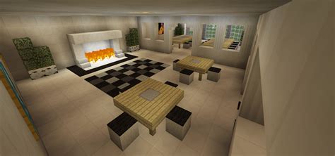 Dinning table with chairs, minecraft dining table. Minecraft Breakfast Nook Dining Table Room Hall Fireplace ...