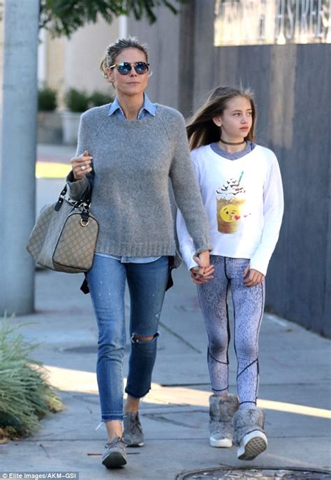 Heidi Klum Rocks Ripped Blue Jeans As She Hits The Shops With Daughter Leni