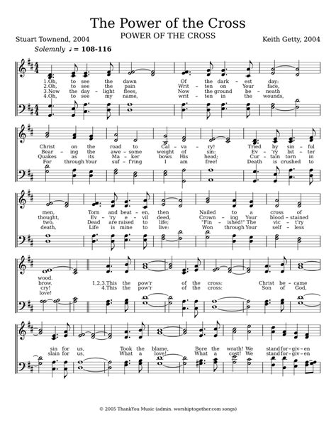 The Power Of The Cross Sheet Music For Piano Download Free In Pdf Or Midi
