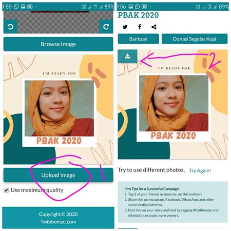 cara memasukkan foto ke twibbon tanpa aplikasi