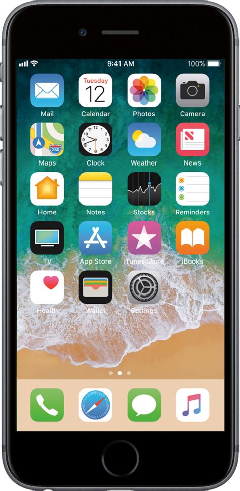 Tracfone Apple Iphone 6s Space Gray Tfapi6sc32gy3pwpet3 Best Buy