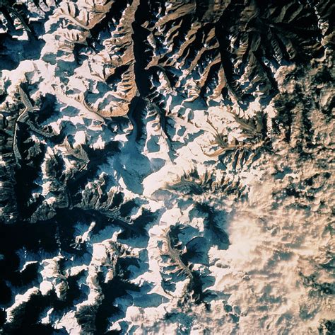 Mount Everest Seen From Space Photograph By Nasascience Photo Library