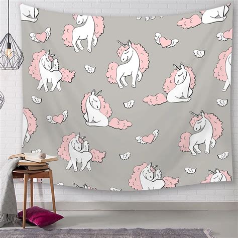 Unicorn Decorative Tapestries Hanging Wall Tapestries Mandala Bohemian