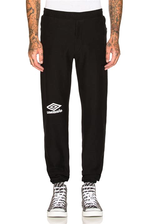 Vetements X Umbro Sweatpants In Black And White Fwrd