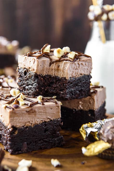 Nutella Brownies With Chocolate Hazelnut Frosting YellowBlissRoad Com
