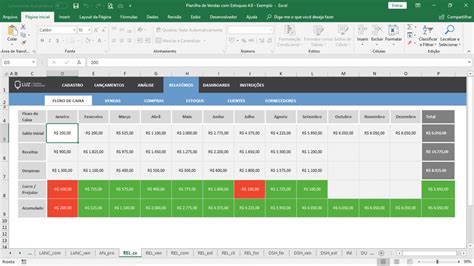 Planilha De Vendas E Controle De Estoque Em Excel