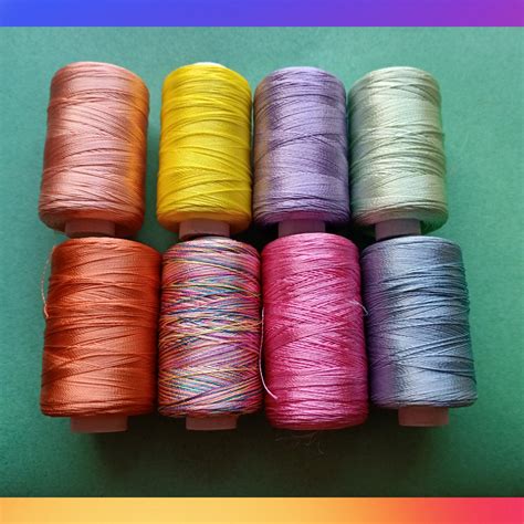 Silk Thread Assorted 8 Colors Art Silk Thread Art Embroidery Etsy