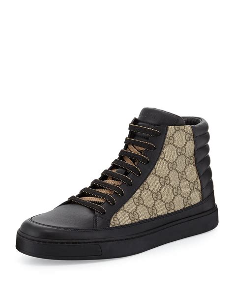 Gucci Shoes Black Gucci Leather Sneakers In Black Lyst Born In