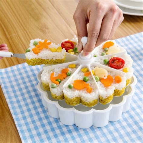 Cake Set Sushi Mold Set Creative Heart Shaped Sushi Mold Baked Jelly