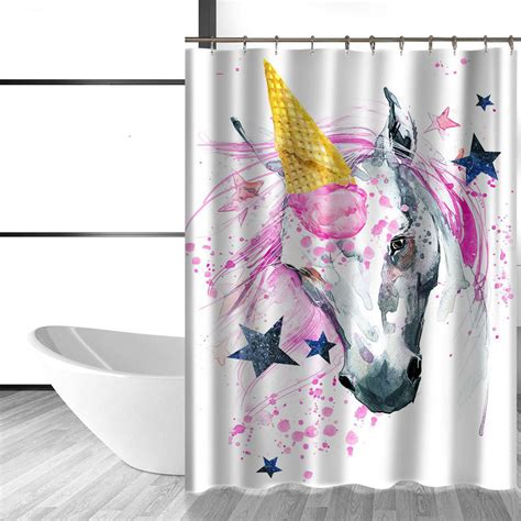 Magical Unicorn Durable Shower Curtain Well Pick