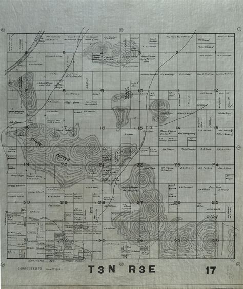 1923 Maricopa County Arizona Land Ownership Plat Map T3n R3e Arizona