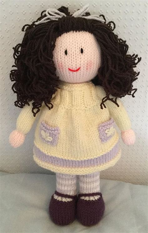 Hand Knitted Doll Etsy Hand Knit Doll Knitted Dolls Hand Knitting