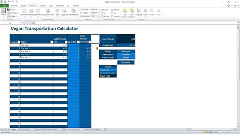 Complex Transport Cost Calculation Excel Vba Demo Youtube