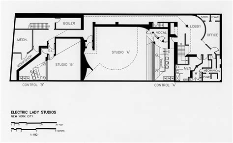 Basement Floor Plan, Electric Lady Studios, New York | Recording studio ...