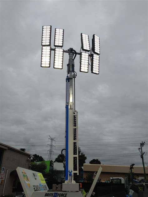 8 Head Led Lighting Towers For Hire Perth Western Australia