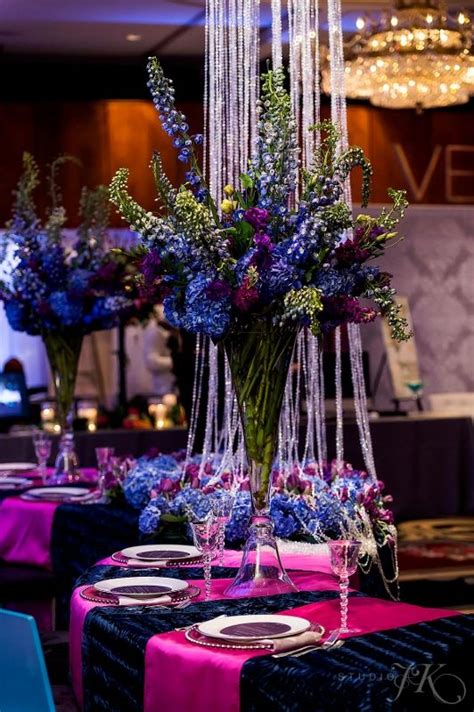 Cloud 9 Our Tall Vibrant Blue And Purple Tall Wedding