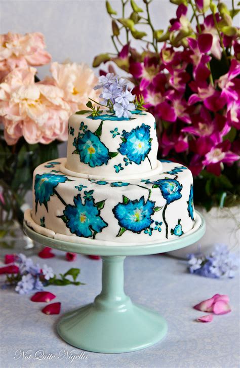 Tutorial How To Create An Amazing Floral Painted Cake Not Quite Nigella