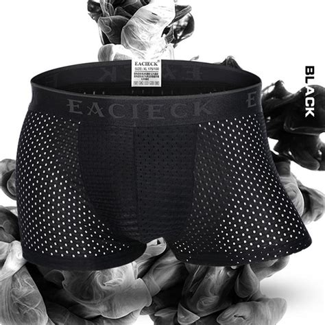 Buy Breathable Ice Silk Male Sexy Mesh Thin U Convex Boxer Briefs Mens Underwear Underpants