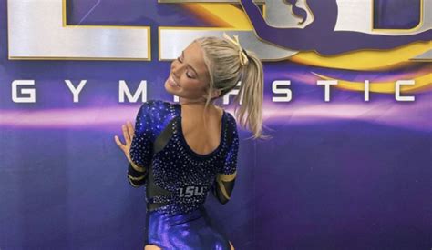 Gymnast Olivia Dunne Shows Off Her Lsu College Colors In Purple Reign Shoot Flipboard