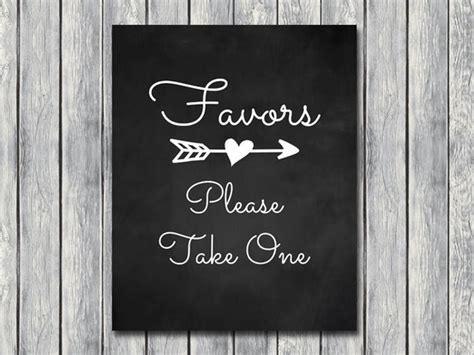 Favors Please Take One Sign Wedding Sign Welcome Wedding