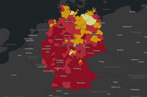 Das sind die risikogebiete in deutschland. Liste der Corona-Risikogebiete in Deutschland: Tageskarte