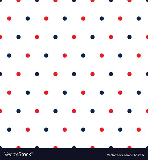 Red And Blue Polka Dots On White Background Vector Image