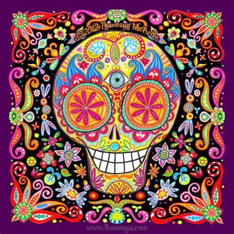 Day Of The Dead Art A Gallery Of Colorful Skull Art Celebrating Dia De 1c0