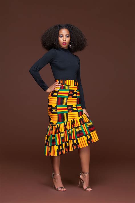 African Print Ren Pencil Skirt Africafashion Jupe En Wax Mode