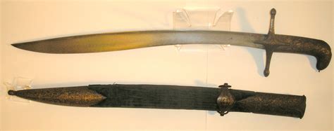 Turkish Yataghan Kopis Sword Twisted Ribbon Damascus Fine Antique Swords