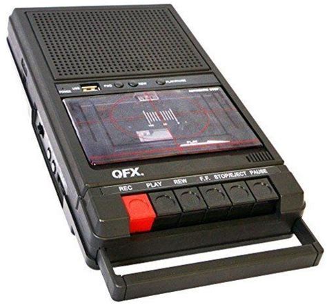 Qfx Retro 39 Portable Shoebox Tape Recorder Analog Cassette Tape Deck