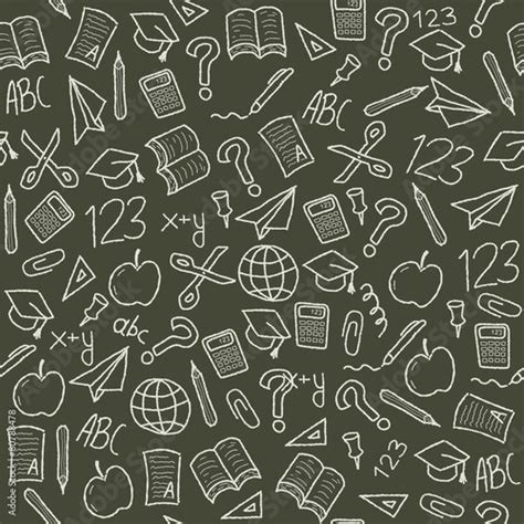 School Texture Doodle Background Stock Image And Royalty Free