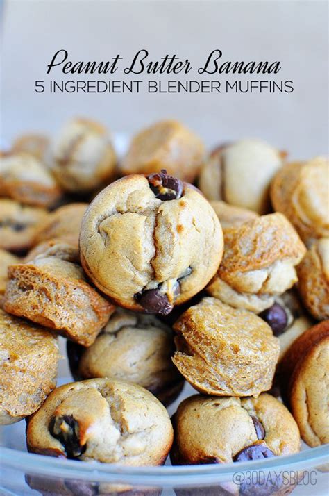 It looked simple, just 5 ingredients, and healthy. 5 Ingredient Blendtec Blender Peanut Butter Banana Muffins ...