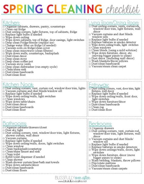 Spring Cleaning Checklist 10 Spring Cleaning Checklists Printable Parade