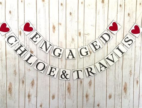 Engagement Banner Engaged Sign Engagement Sign Engaged Banner