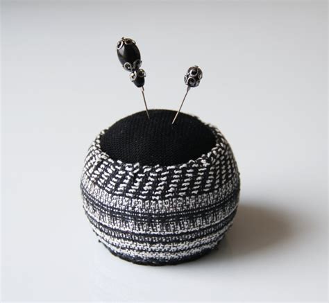 Monochrome Pincushion Tapestry Black And White Pin Cushions Etsy