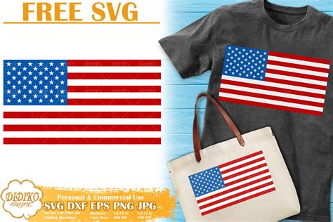USA Flag Free SVG | 4th of July Free SVG Cricut File - DIDIKO designs