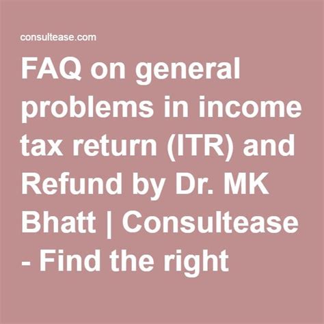 Pin On Itr Filing And Refund Faq