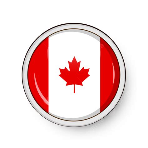 Canada Circle Flag Vector Canada Circle Flag Circle Flag Canada Flag