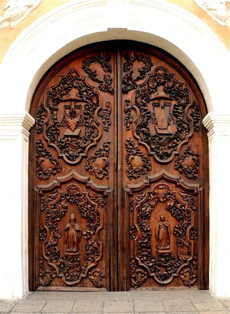 Panoramio Photo Of Intricate Curved Wood Door St Agustin