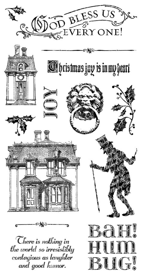 Graphic 45 A Christmas Carol Collection Cling Stamps 1