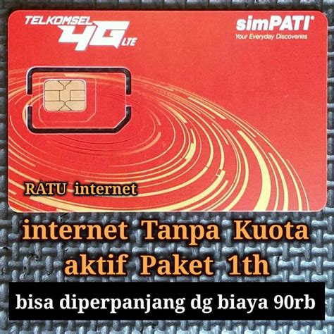 Kartu unlimited ini bisa anda dapatkan hanya dengan harga rp 20.000. Jual Kartu Simpati 4G LTE internet Unlimited (Tanpa Kuota ...