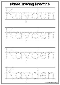 Free alphabet tracing worksheets, includes tracing and printing letters. Custom Name Tracing Worksheet - Preview | Create Custom ...