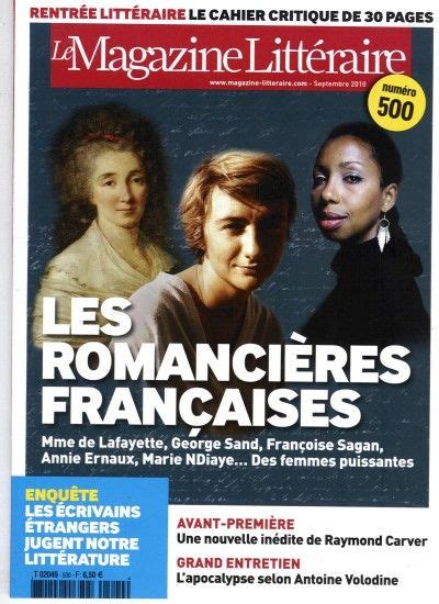 Le Magazine Litteraire N°500 Septembre 2010 Romancieres Francaises Littéraire Rentrée