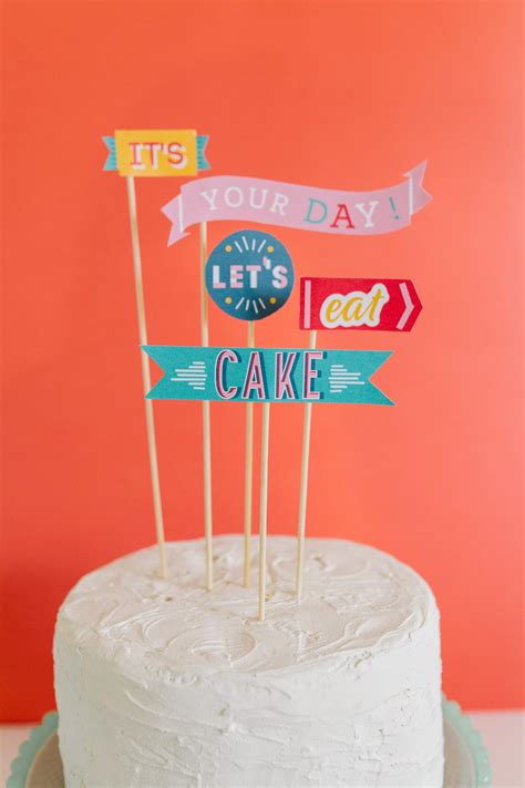 Printable Cake Topper For Birthdays And Other Celebrations The Pretty