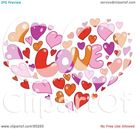 Royalty Free Rf Clipart Illustration Of Orange Pink Purple And Red