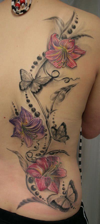 Flower Back Tattoos Back Flower Tattoos And Flower