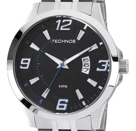 Reloj Technos Waterproof Silver Para Hombre Con Fecha Mercadolibre