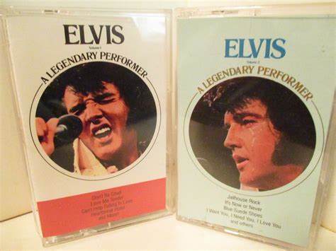 two cassette rca vintage 1989 elvis presley a legendary performer vol 1 and 2 410 cassettes